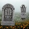 Grim Reaper Foam Tombstone Set Scary Halloween Outdoor Haunted Graveyard Yard Decoration
